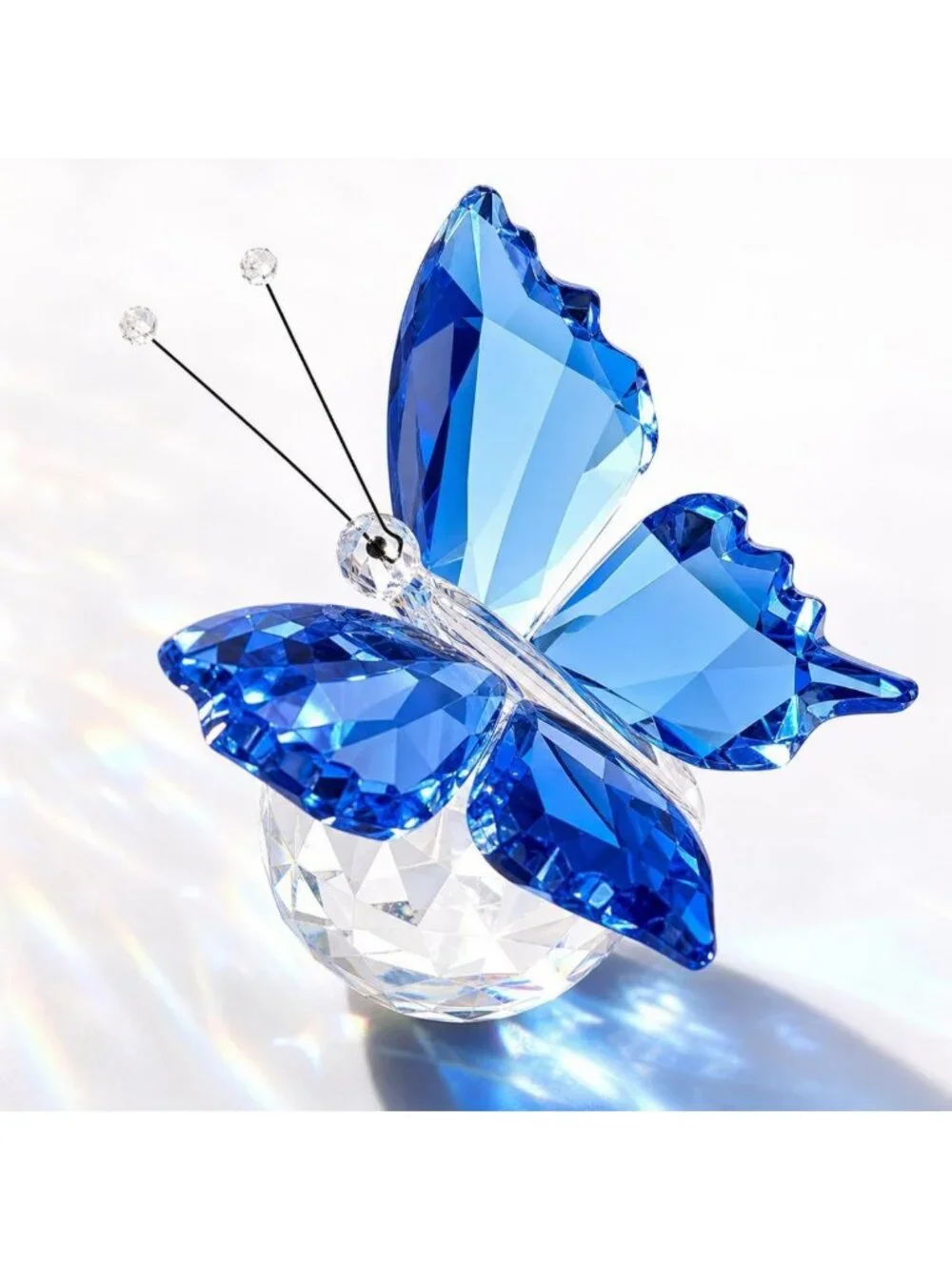 6 Pack Crystal Butterfly Figurines - K9 Glass Decor with Gift Box, Home Accent